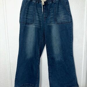 BLOOMCHIC Blue Denim Wide Leg Jeans US 18